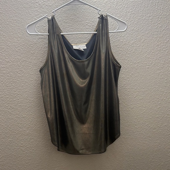 roppolia Tops - Vintage 80/90s Roppolia Shimmering Gold Tank Top